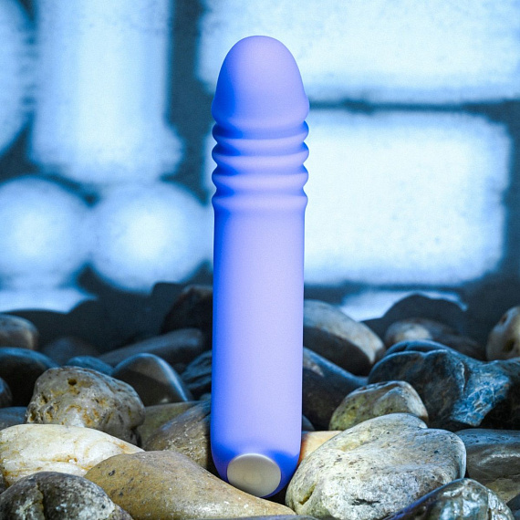 Фиолетовый светящийся G-стимулятор The G-Rave - 15,1 см. - силикон