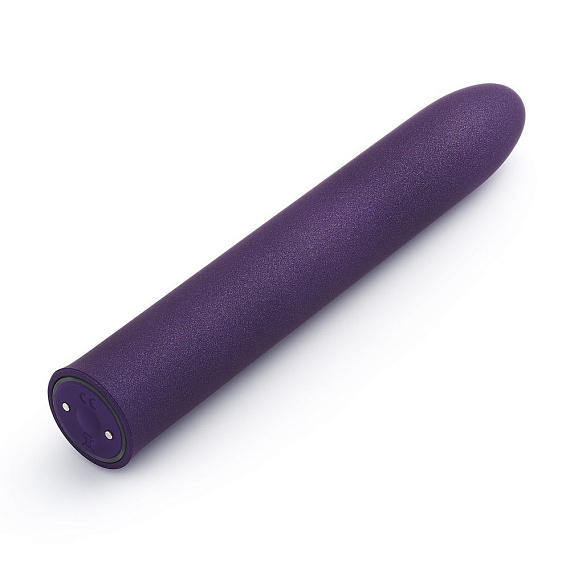 Фиолетовый гладкий вибратор Rocket Man - 14 см. - анодированный пластик (ABS)