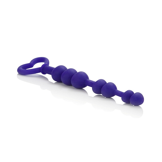 Анальная цепочка фиолетового цвета Lia Love Beads - силикон