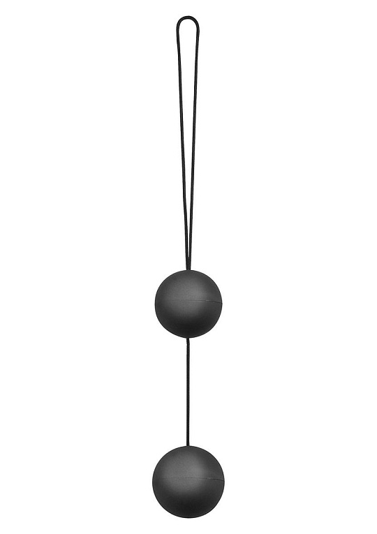 Чёрные анальные шарики Vibro Balls - анодированный пластик (ABS)