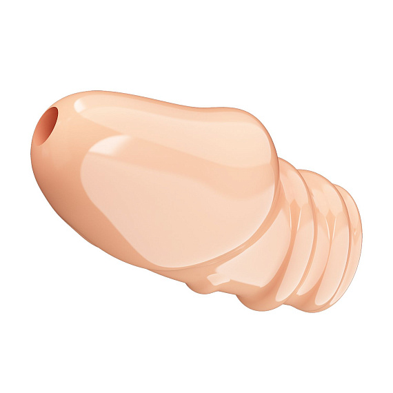 Телесная утолщающая насадка на пенис Jeremy - 7 см. - термопластичная резина (TPR)