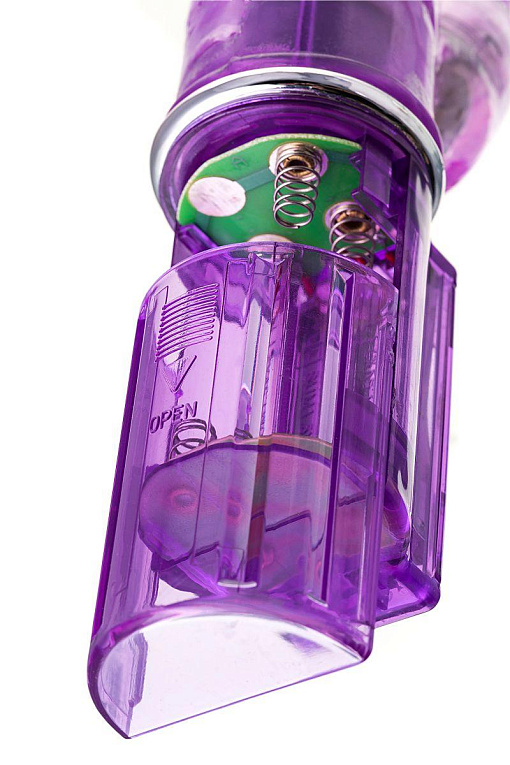 Фиолетовый хай-тек вибратор High-Tech fantasy с бусинами и отростком - 27,2 см. - фото 10