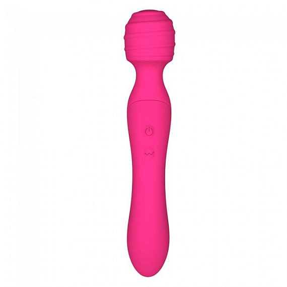 Ярко-розовый вибромассажер Twist - 22 см. от Intimcat