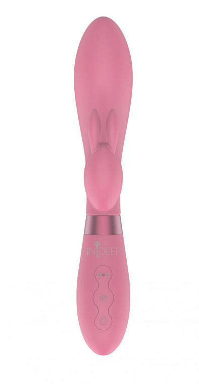Розовый вибратор-кролик Indeep Theona - 21,5 см. от Intimcat