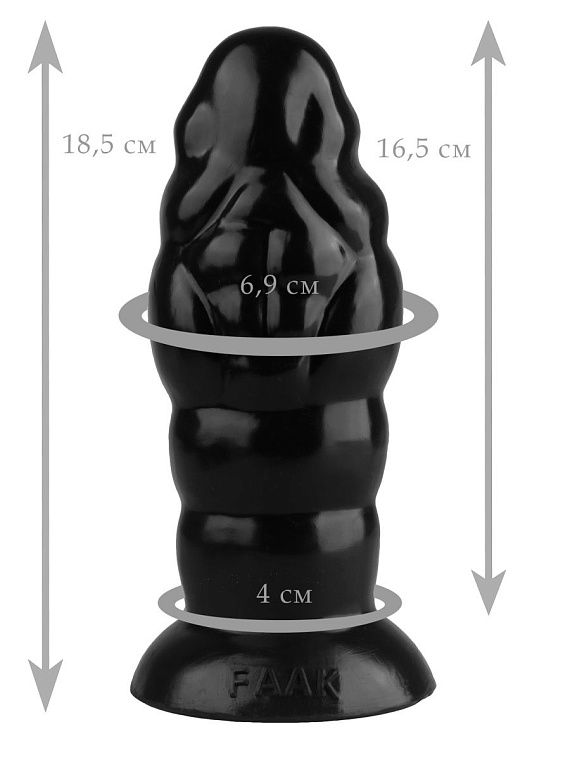 Черная фантазийная пробка - 18,5 см. - эластомер (полиэтилен гель)