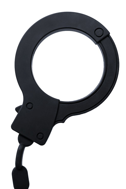 Черные силиконовые наручники  Штучки-дрючки - фото 7