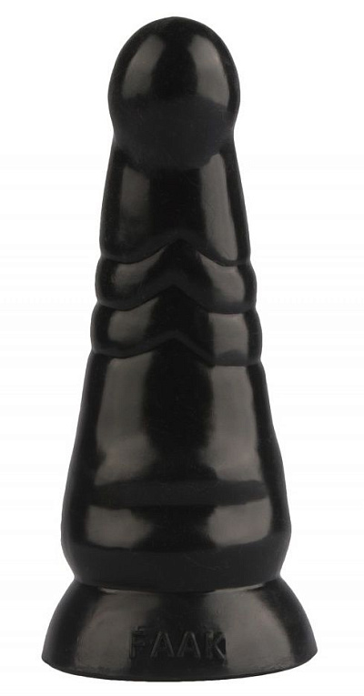 Черная анальная втулка с круглой головкой - 20 см. от Intimcat
