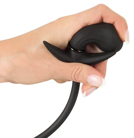 Черная анальная втулка-расширитель Inflatable Plug - фото 7