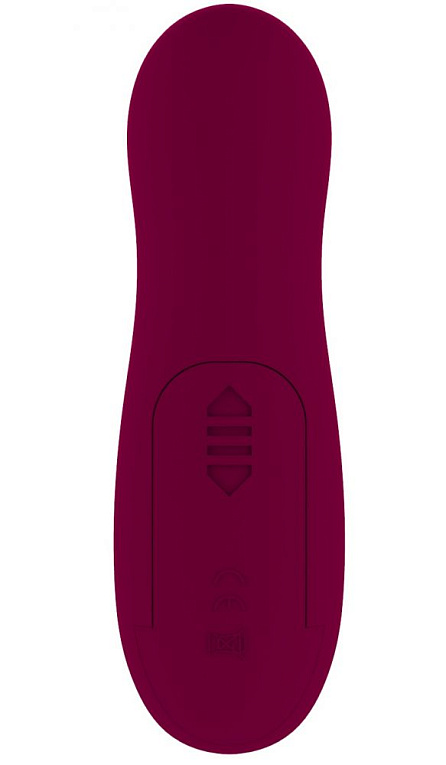 Бордовый вакуумный вибростимулятор клитора Ace - анодированный пластик (ABS)