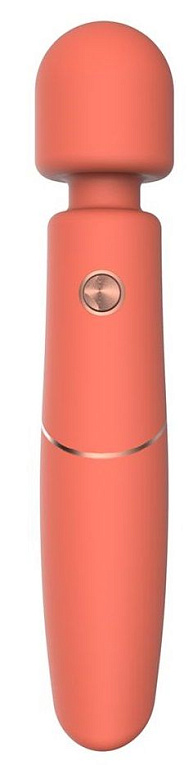 Оранжевый вибромассажер Clarissa - 22,6 см. - силикон