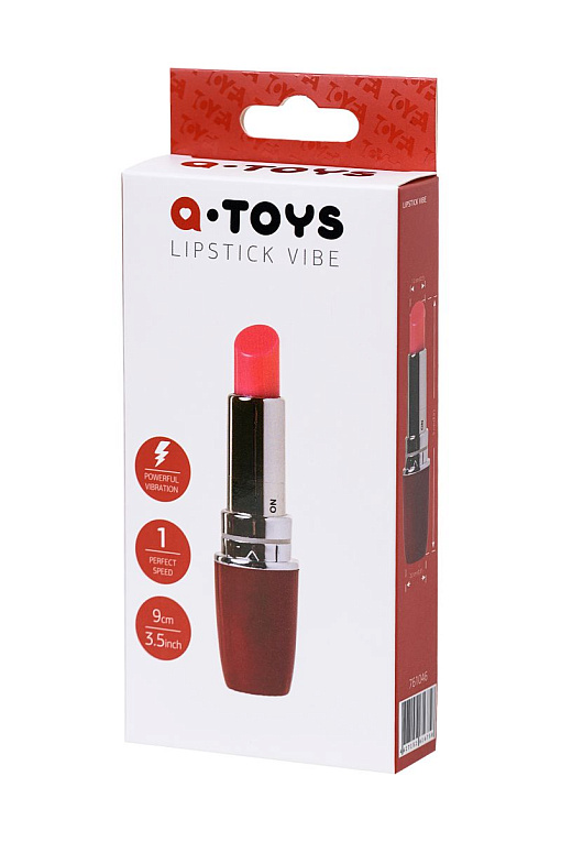 Красный мини-вибратор в форме губной помады Lipstick Vibe - фото 6
