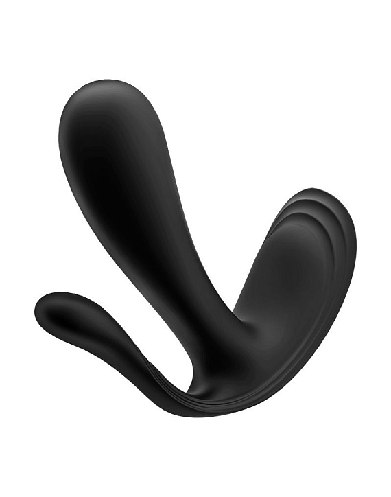 Черный анально-вагинальный вибромассажер Top Secret+ от Intimcat