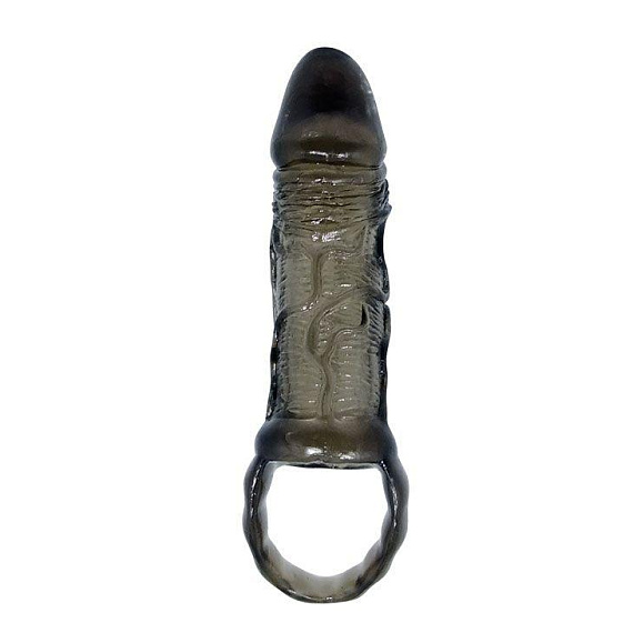 Фаллическая насадка на пенис с подхватом мошонки - 15 см. Baile
