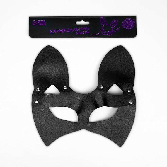 Черная маска «Кошка» с ушками Сима-Ленд