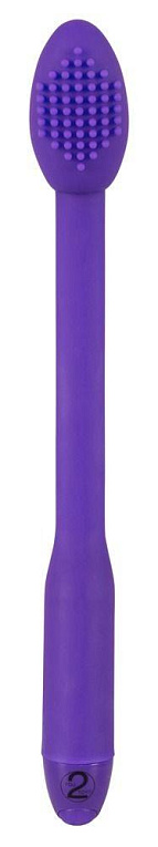 Фиолетовый вибратор-щётка для точки G A-Punkt - 23 см. - силикон
