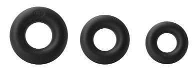 Набор черных колец из мягкого силикона Super Soft Power Rings