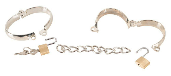Металлические наручники Metal Handcuffs с замочками - металл