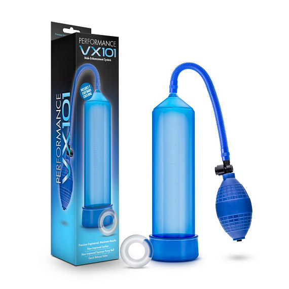 Синяя ручная вакуумная помпа Male Enhancement Pump от Intimcat