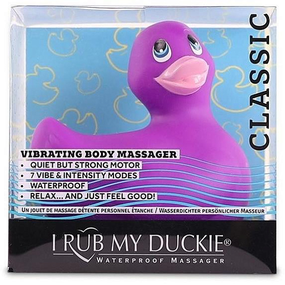Фиолетовый вибратор-уточка I Rub My Duckie 2.0 - анодированный пластик (ABS)