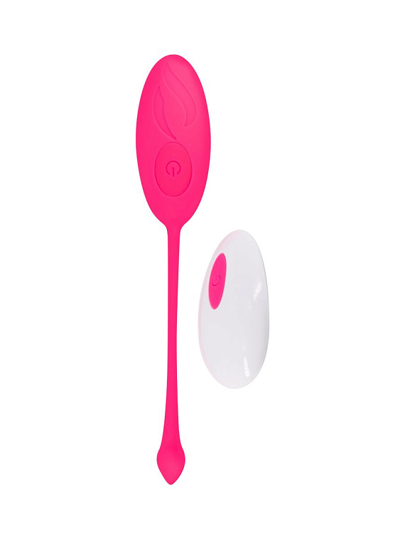 Ярко-розовое вагинальное виброяйцо с пультом ДУ - силикон