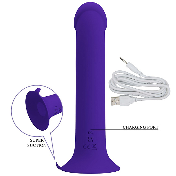 Фиолетовый вибратор с режимом боковой пульсации Murray-Youth - 19 см. Baile
