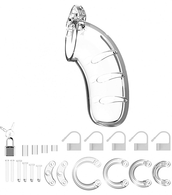 Прозрачный мужской пояс верности Cock Cage Model 03 Chastity от Intimcat