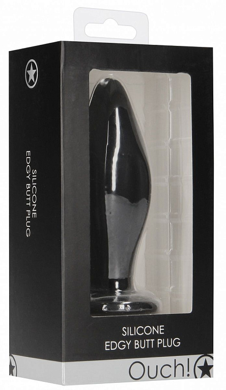 Черная анальная пробка Edgy Butt Plug - 11,4 см. от Intimcat