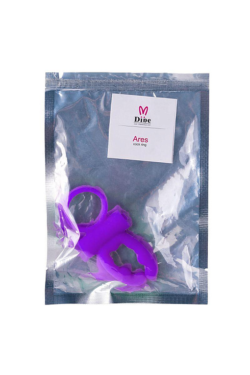 Фиолетовое эрекционное виброкольцо ARES - фото 5