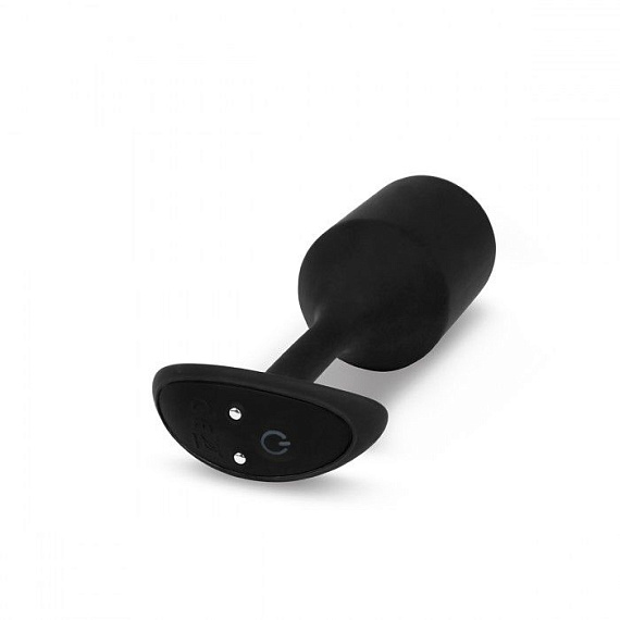 Черная пробка для ношения с вибрацией Snug Plug 4 - 14 см. - силикон