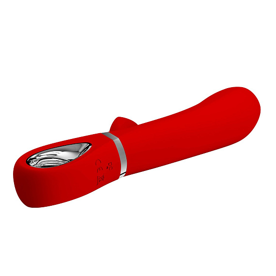 Красный вибростимулятор-кролик Thomas - 20,5 см. от Intimcat