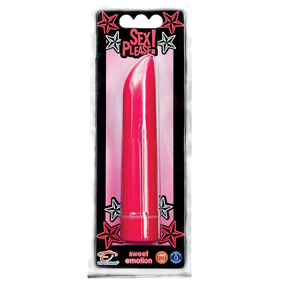 Розовый мини-вибратор Sex Please! Sweet Emotion Vibe - 12,7 см. - анодированный пластик (ABS)