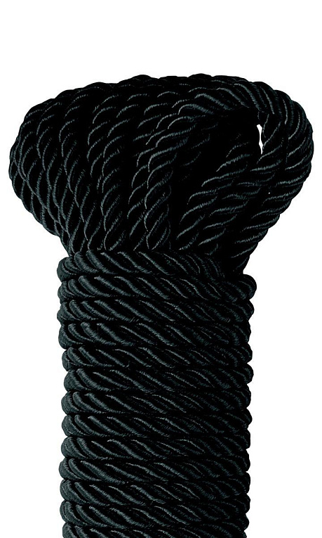 Черная веревка для фиксации Deluxe Silky Rope - 9,75 м. от Intimcat