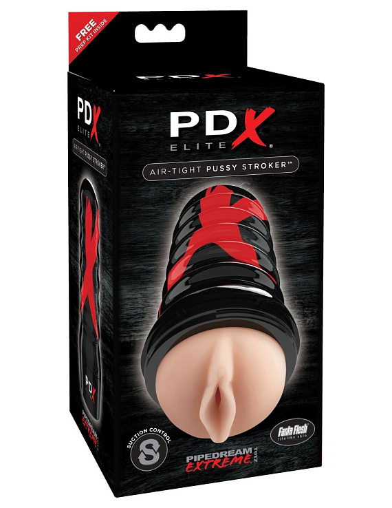 Телесный мастурбатор-вагина Air Tight Pussy Stroker - термопластичная резина (TPR)