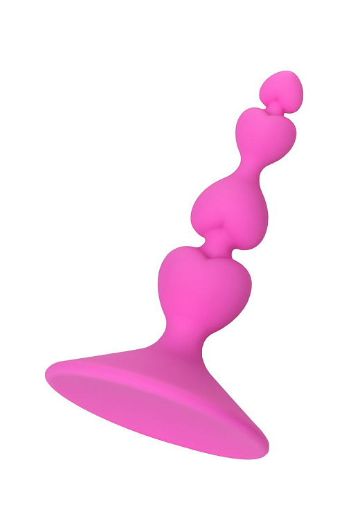 Розовая силиконовая анальная пробка Loverty - 8 см. - силикон