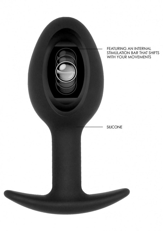 Черная анальная пробка N 89 Self Penetrating Butt Plug - 8,3 см. от Intimcat