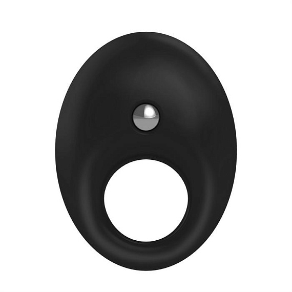 Чёрное эрекционное кольцо B5 с вибрацией OVO