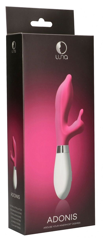 Розовый вибратор-кролик Adonis - 21,5 см. - силикон