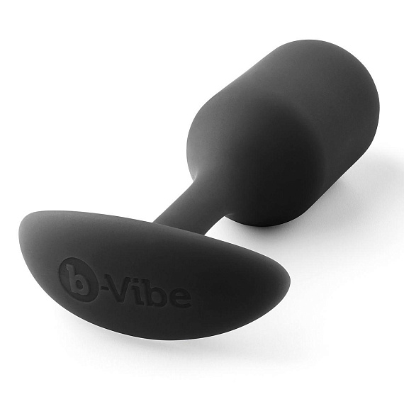 Чёрная пробка для ношения B-vibe Snug Plug 2 - 11,4 см. - силикон