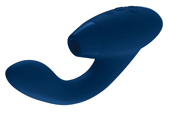 Синий стимулятор Womanizer DUO с вагинальным отростком - фото 5