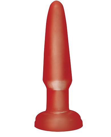 Красная анальная пробка Beginners Butt Plug - 10,9 см.