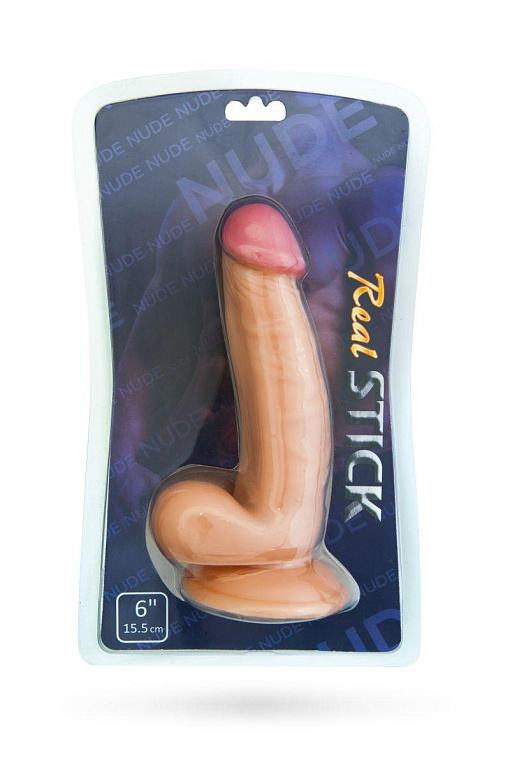 Фаллоимитатор на присоске Realstick Nude - 20 см. - поливинилхлорид (ПВХ, PVC)