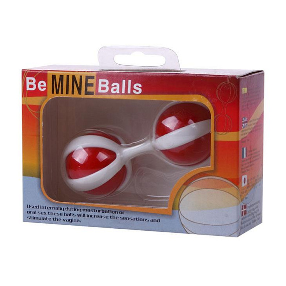 Красно-белые вагинальные шарики BE MINI BALLS Baile