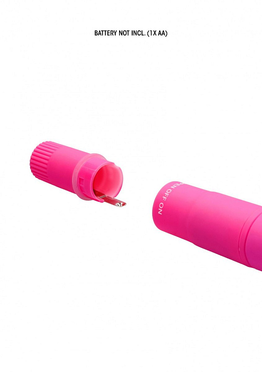 Розовый клиторальный вибромассажер Clitoral Tickler - 16,2 см. - анодированный пластик (ABS)