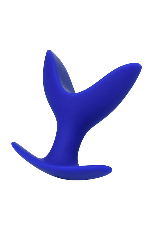 Синяя силиконовая расширяющая анальная втулка Bloom - 9 см. - силикон