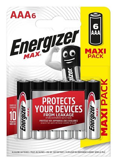 Батарейки Energizer MAX E92/AAA1.5V - 6 шт.