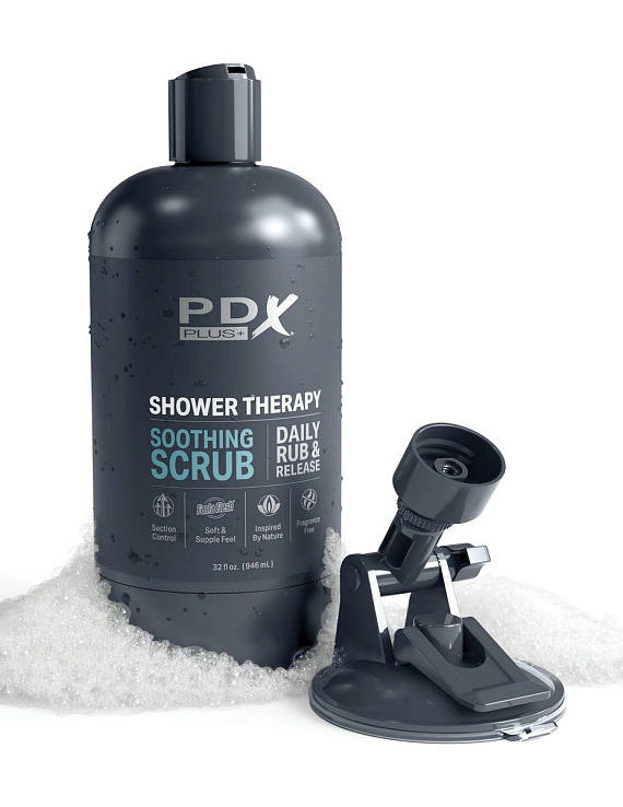 Телесный мастурбатор-вагина Shower Therapy Soothing Scrub - фото 5