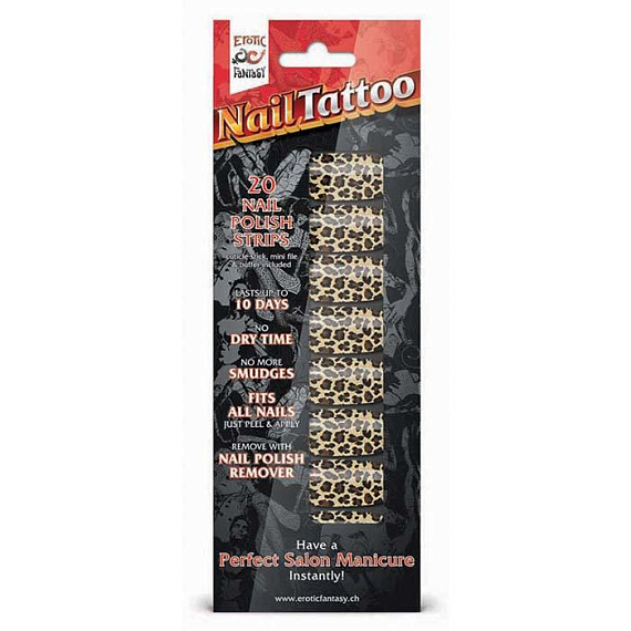 Набор лаковых полосок для ногтей Леопард Nail Foil от Intimcat