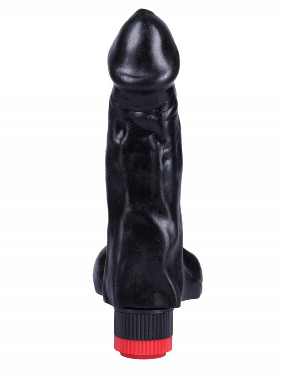 Черный вибратор-реалистик №26 - 19,5 см. от Intimcat