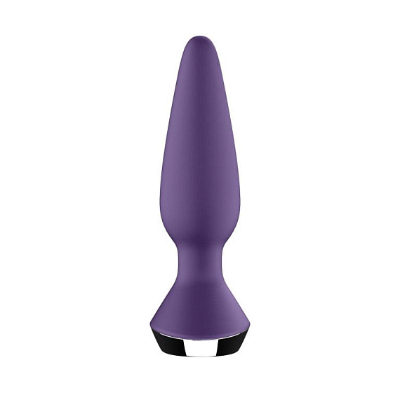 Фиолетовая анальная пробка с вибрацией Satisfyer Plug-ilicious 1 - 13,5 см. - фото 5