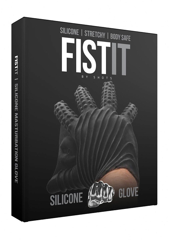 Черная стимулирующая перчатка-мастурбатор Masturbation Glove - силикон